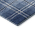 8' X 10' Navy Blue And Ivory Plaid Washable Area Rug With UV Protection
