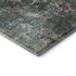 5' X 8' Fern Green Purple And Teal Damask Washable Area Rug With UV Protection