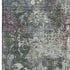 5' X 8' Fern Green Purple And Teal Damask Washable Area Rug With UV Protection