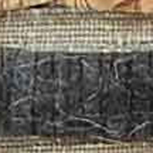 5' X 8' Charcoal Cream And Natural Striped Hand Braided Area Rug