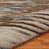 5' X 8' Charcoal Cream And Natural Striped Hand Braided Area Rug