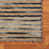 5' X 8' Charcoal Cream And Natural Striped Hand Braided Area Rug