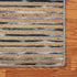 5' X 8' Blue Dark Gray And Natural Striped Hand Braided Area Rug