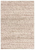 5' X 8' Natural And Silver Striped Hand Braided Area Rug