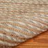 5' X 8' Natural And Silver Striped Hand Braided Area Rug