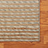 5' X 8' Natural And Silver Striped Hand Braided Area Rug