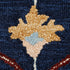 7' Navy Blue And Red Wool Trellis Hand Tufted Round Rug