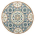 7' Brown And Gray Wool Medallion Hand Tufted Round Rug