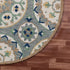 7' Brown And Gray Wool Medallion Hand Tufted Round Rug