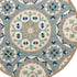 7' Brown And Gray Wool Medallion Hand Tufted Round Rug