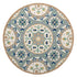 7' Brown And Gray Wool Medallion Hand Tufted Round Rug