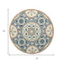 7' Brown And Gray Wool Medallion Hand Tufted Round Rug