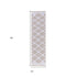 8' Tan And Ivory Diamond Hand Woven Runner Rug