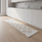 8' Tan And Ivory Diamond Hand Woven Runner Rug