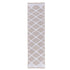 8' Tan And Ivory Diamond Hand Woven Runner Rug