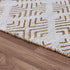8' Tan And Ivory Diamond Hand Woven Runner Rug
