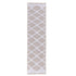 8' Tan And Ivory Diamond Hand Woven Runner Rug