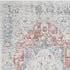 8' X 10' Blue And Orange Medallion Area Rug With UV Protection