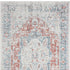 8' X 10' Blue And Orange Medallion Area Rug With UV Protection