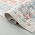 8' X 10' Blue And Orange Medallion Area Rug With UV Protection