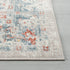 8' X 10' Blue And Orange Medallion Area Rug With UV Protection