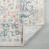 8' X 10' Blue And Orange Medallion Area Rug With UV Protection