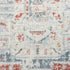 8' X 10' Blue And Orange Medallion Area Rug With UV Protection