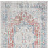 8' X 10' Blue And Orange Medallion Area Rug With UV Protection