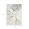 8' X 10' Beige And Blue Damask Area Rug