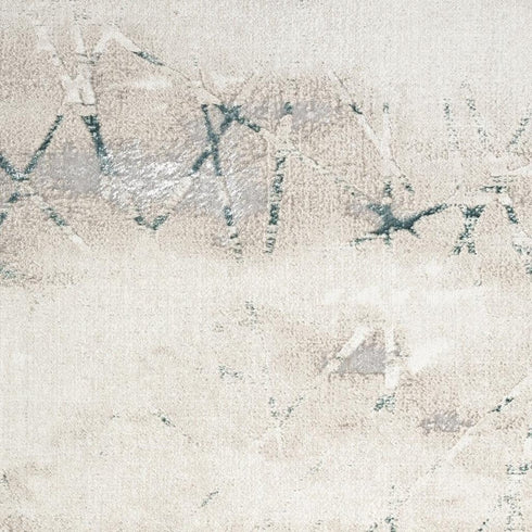 8' X 10' Beige And Blue Abstract Area Rug