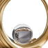 11" Gold Hand Painted Abstract Crystal Ball Tabletop Sculpture