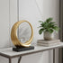 11" Gold Hand Painted Abstract Crystal Ball Tabletop Sculpture