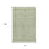 8' X 10' Artichoke Green And Ivory Geometric Washable Area Rug With UV Protection