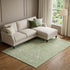 8' X 10' Artichoke Green And Ivory Geometric Washable Area Rug With UV Protection