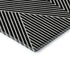 5' X 8' Black And Ivory Geometric Washable Area Rug With UV Protection