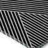 5' X 8' Black And Ivory Geometric Washable Area Rug With UV Protection