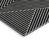 5' X 8' Black And Ivory Geometric Washable Area Rug With UV Protection