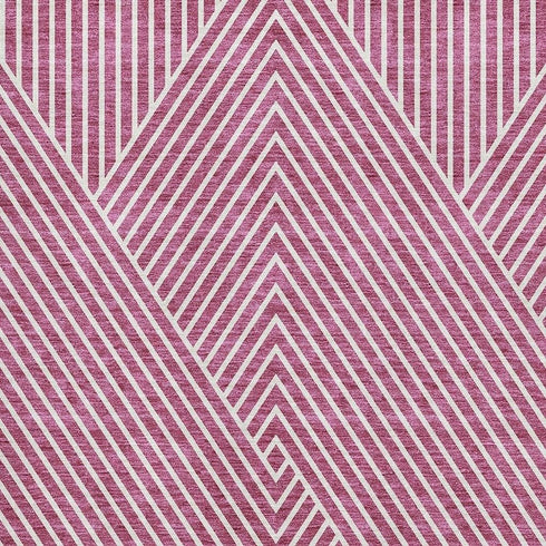 5' X 8' Blush And Ivory Geometric Washable Area Rug With UV Protection
