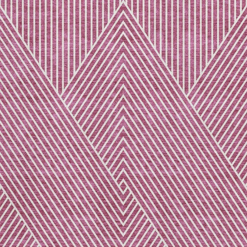 5' X 8' Blush And Ivory Geometric Washable Area Rug With UV Protection