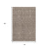 5' X 8' Brown And Beige Geometric Washable Area Rug With UV Protection