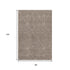 8' X 10' Brown And Beige Geometric Washable Area Rug With UV Protection