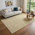 5' X 8' Gold And Ivory Geometric Washable Area Rug With UV Protection