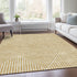 8' X 10' Gold And Ivory Geometric Washable Area Rug With UV Protection