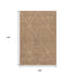 9' X 12' Terra Cotta And Ivory Geometric Washable Area Rug With UV Protection