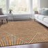 9' X 12' Terra Cotta And Ivory Geometric Washable Area Rug With UV Protection