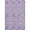 5' X 8' Lavender Ivory And Blue Southwestern Washable Area Rug With UV Protection