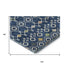 8' X 10' Navy Blue Peach And Gold Southwestern Washable Area Rug With UV Protection