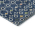 8' X 10' Navy Blue Peach And Gold Southwestern Washable Area Rug With UV Protection