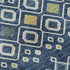 8' X 10' Navy Blue Peach And Gold Southwestern Washable Area Rug With UV Protection