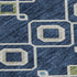 8' X 10' Navy Blue Peach And Gold Southwestern Washable Area Rug With UV Protection